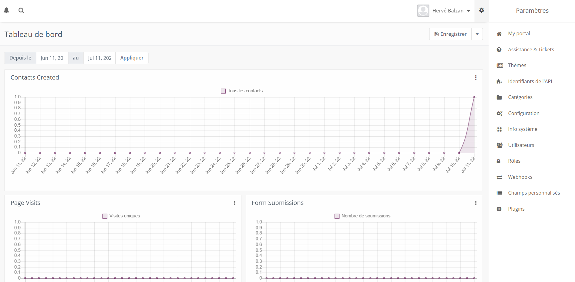 Création de la clé d&rsquo;API dans webmecanik