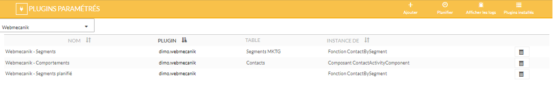 Ajout d&rsquo;un plugin paramétré