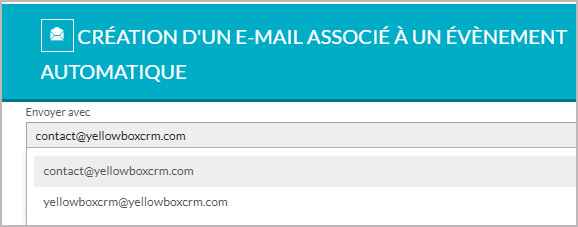 Sélecteur de l&rsquo;expéditeur